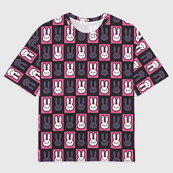 Футболка оверсайз мужская Ребенок идола - Кролики паттерн, цвет: 3D-принт