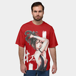 Футболка оверсайз мужская Yuzuriha, цвет: 3D-принт — фото 2