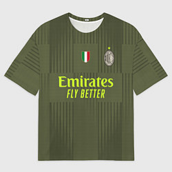 Футболка оверсайз мужская Златан Ибрагимович Милан форма 2223 третья, цвет: 3D-принт