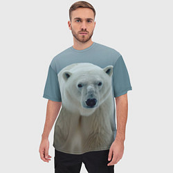 Футболка оверсайз мужская Белый медведь полярный, цвет: 3D-принт — фото 2