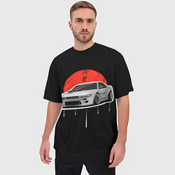 Футболка оверсайз мужская Nissan Silvia S14 - Japan style, цвет: 3D-принт — фото 2