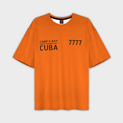 Мужская футболка оверсайз Тюремная форма США в Гуантаномо на Кубе