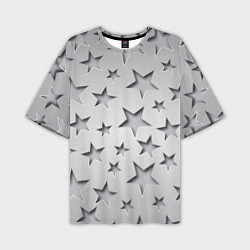 Мужская футболка оверсайз Grey stars