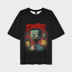 Мужская футболка оверсайз Зомби в стиле Симпсонов