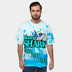 Футболка оверсайз мужская Baby Shark Doo-Doo-Doo, цвет: 3D-принт — фото 2