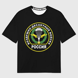 Футболка оверсайз мужская ВДВ - логотип, цвет: 3D-принт