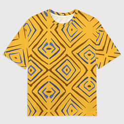 Мужская футболка оверсайз Золотистый паттерн