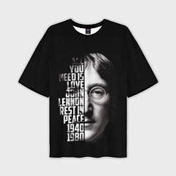 Мужская футболка оверсайз Джон Леннон легенда