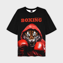 Мужская футболка оверсайз Boxing tiger