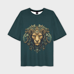 Мужская футболка оверсайз Механический лев