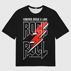 Мужская футболка оверсайз Rock and Roll Forever