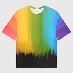 Мужская футболка оверсайз Летняя радуга