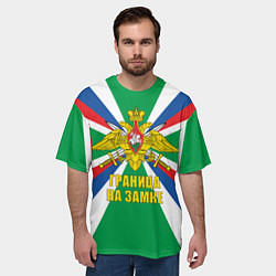 Футболка оверсайз мужская ПВ - граница на замке, цвет: 3D-принт — фото 2