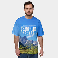 Футболка оверсайз мужская Фото гор, цвет: 3D-принт — фото 2