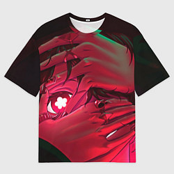 Мужская футболка оверсайз Ху Тао смотрит - Геншин