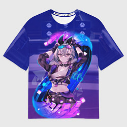 Футболка оверсайз мужская Серебряный Волк стар рейл, цвет: 3D-принт