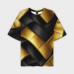 Футболка оверсайз мужская Gold black luxury, цвет: 3D-принт