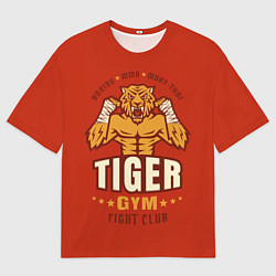 Футболка оверсайз мужская Tiger - боец, цвет: 3D-принт