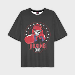 Мужская футболка оверсайз Boxing club - боксёр