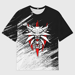 Футболка оверсайз мужская The witcher - школа белого волка, цвет: 3D-принт