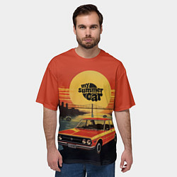 Футболка оверсайз мужская My summer car Toyota Carina 1600 ST, цвет: 3D-принт — фото 2