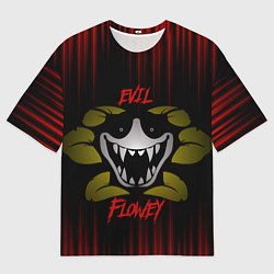 Мужская футболка оверсайз Undertale - evil flowey