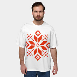 Футболка оверсайз мужская Удмуртский узор, цвет: 3D-принт — фото 2