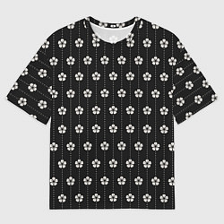 Футболка оверсайз мужская Японский узор цветов, цвет: 3D-принт