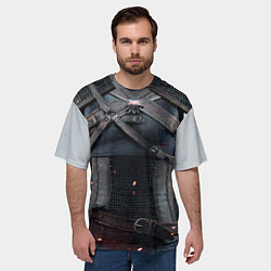 Футболка оверсайз мужская Броня Геральта, цвет: 3D-принт — фото 2
