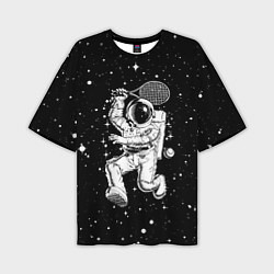 Мужская футболка оверсайз Space tennis - astronaut
