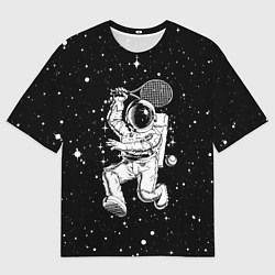 Футболка оверсайз мужская Space tennis - astronaut, цвет: 3D-принт