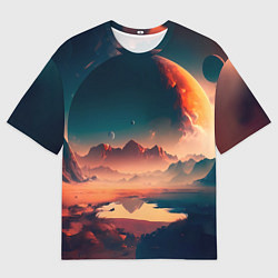 Мужская футболка оверсайз Неизвестная планета