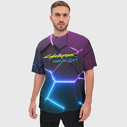 Футболка оверсайз мужская Cyberpunk 2077 phantom liberty neon, цвет: 3D-принт — фото 2