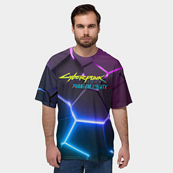 Футболка оверсайз мужская Cyberpunk 2077 phantom liberty neon, цвет: 3D-принт — фото 2