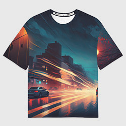 Футболка оверсайз мужская Городской трафик, цвет: 3D-принт