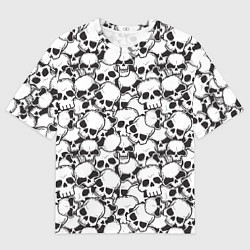 Футболка оверсайз мужская Черепа - смерть, цвет: 3D-принт