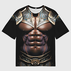 Футболка оверсайз мужская Африканский воин в доспехах, цвет: 3D-принт