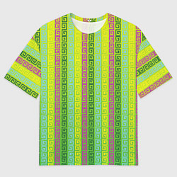 Мужская футболка оверсайз Abstraction green