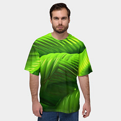 Футболка оверсайз мужская Объемный зеленый канат, цвет: 3D-принт — фото 2