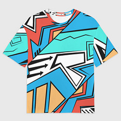 Футболка оверсайз мужская Ломанные линии, цвет: 3D-принт