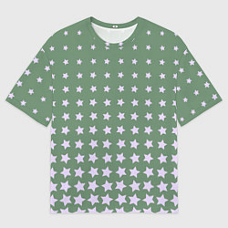 Мужская футболка оверсайз Звездное серебро