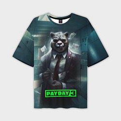 Футболка оверсайз мужская Payday 3 crazy bear, цвет: 3D-принт