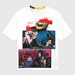 Мужская футболка оверсайз Аниме Red Line