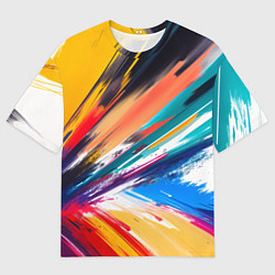 Мужская футболка оверсайз Красочные пульсации