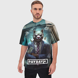 Футболка оверсайз мужская Payday 3 bear, цвет: 3D-принт — фото 2