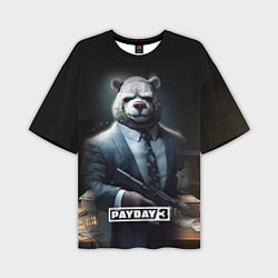 Мужская футболка оверсайз Payday3 bear