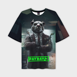 Мужская футболка оверсайз Payday 3 dog