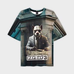 Мужская футболка оверсайз Payday 3 dog