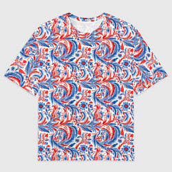 Футболка оверсайз мужская Русский орнамент, цвет: 3D-принт