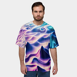 Футболка оверсайз мужская Морское дно абстракция, цвет: 3D-принт — фото 2